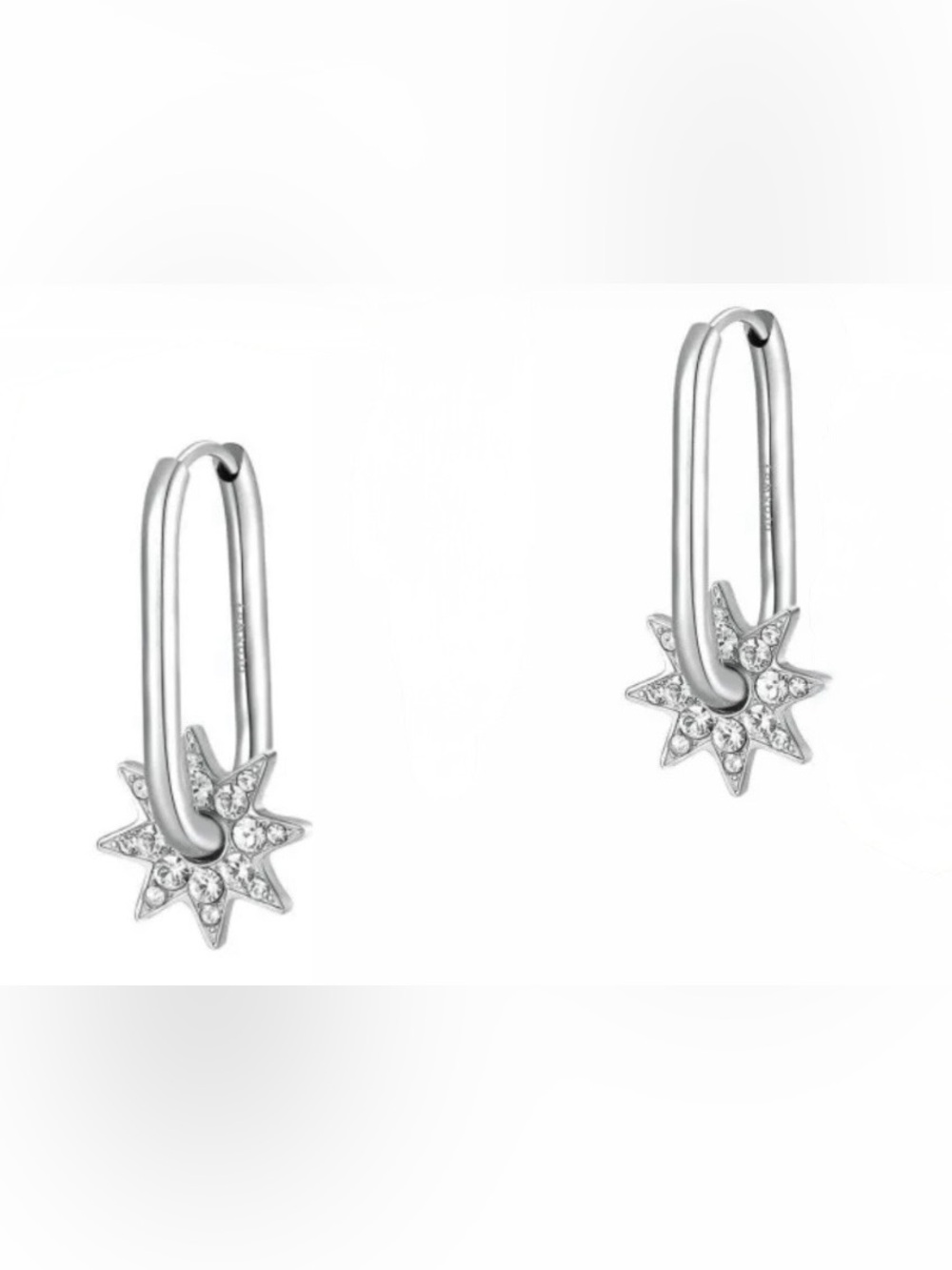 Brosway Chakra Stella Earring Oval BHKE111 Star w/ Crystals Stainless Steel New